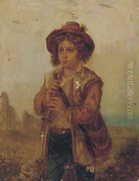 The young musician; and The young weaver by Adriano Bonifazi