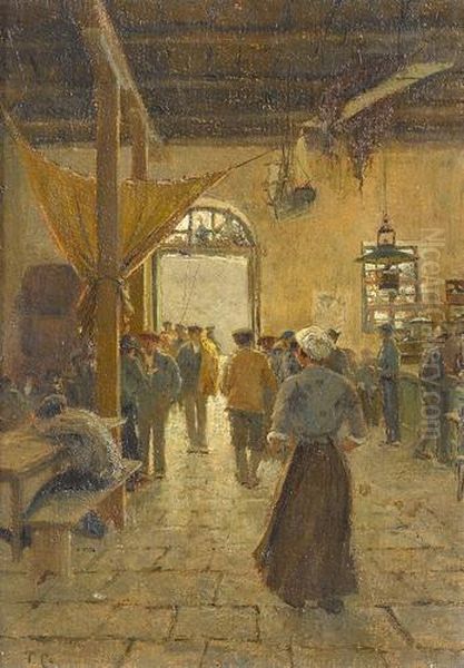 Hafenlokal Mit Figurenstaffage - view 1
