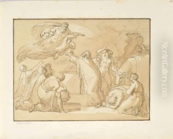 Plume Et Encre Noire, Lavis Brun. - view 1