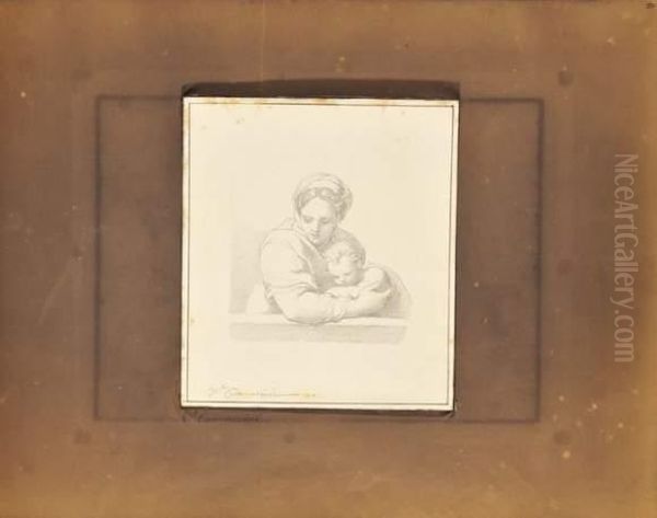 Femme Et Son Enfant Dans L'embrasure D'une Fenetre - view 1