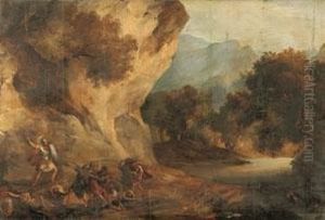 Paesaggio Con soldati Romani by Vincenzo Camuccini