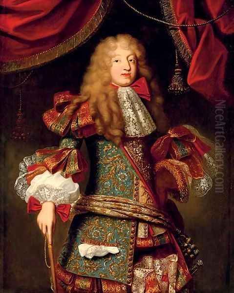 Portrait of man, believed to be The Grand Dauphin (1661-1711) - view 1