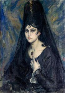 Dama De La Mantellina (woman With A Headdress) by Ricardo Canals y Llambi
