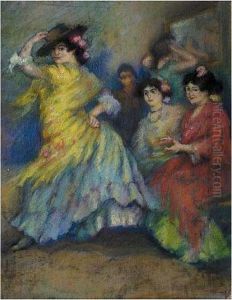 Bailaora (dancing The Flamenco) by Ricardo Canals y Llambi