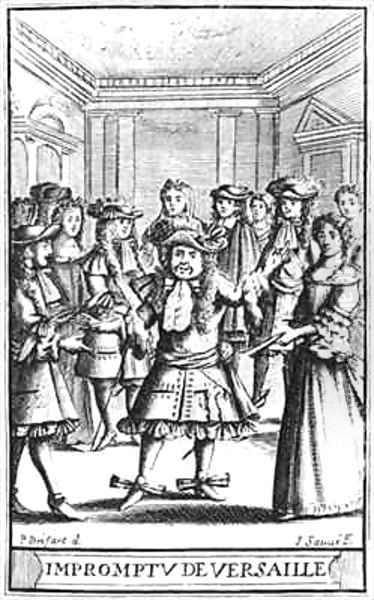 Frontispiece illustration from 'L'Impromptu de Versailles' by Moliere - view 1