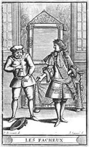 Frontispiece illustration from 'Les Facheux' by Moliere