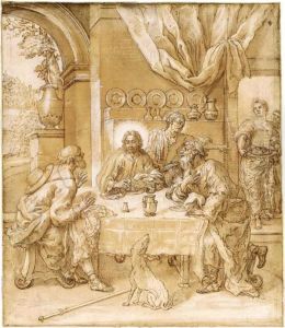 The Supper At Emmaus by Peter Candid