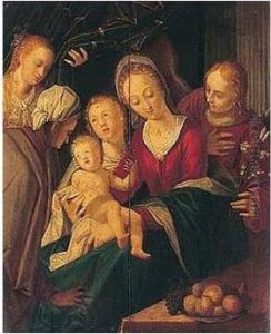 The Madonna And Child With An 
Angel, Saint Catherine, Saint Elizabeth And Saint John The Baptist