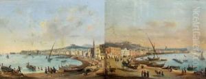 Vue De La Baie De Naples Vers La Chartreuse De San Martino by Salvatore Candido