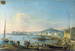 View Of The Bay Of Naples by Salvatore Candido