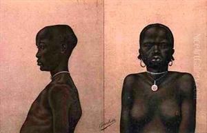 Waganda boy and Dinka girl by Richard Buchta