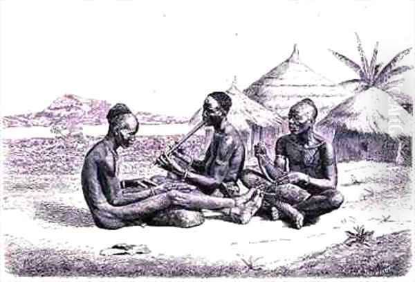 Shuli negroes playing music - view 1