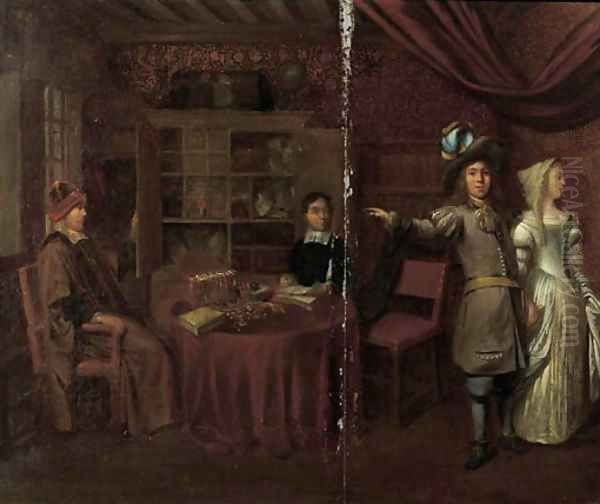 An elegant couple at a jewellery shop - view 1