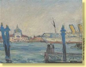 Les Pieux Bleus A Venise by Jules Marie Canneel