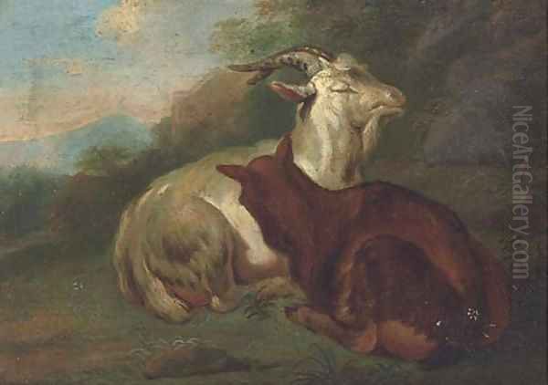 Goats in a landscape - view 1