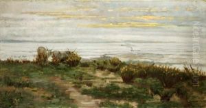 Marina Con Buoi Al Pascolo by Nicolo Cannicci