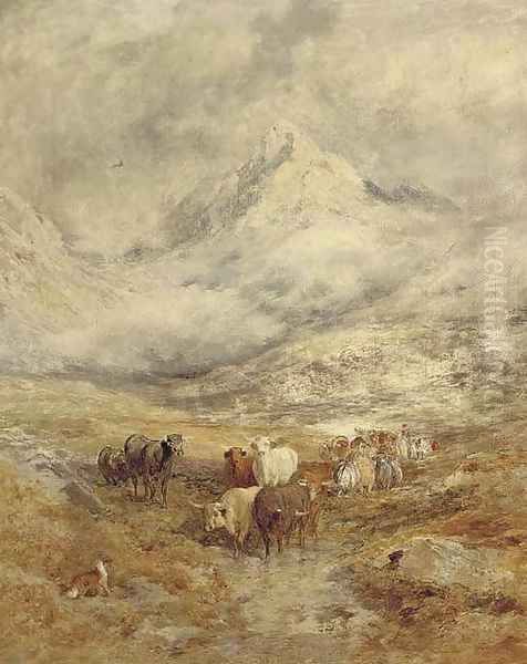 Cattle in a highland landscape - view 1