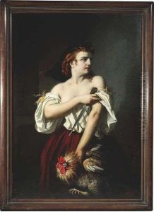 Parody On The Judith And 
Holofernes Tale From The Old Testament: A Maidservant Is In The Act Of 
Beheading A Cock