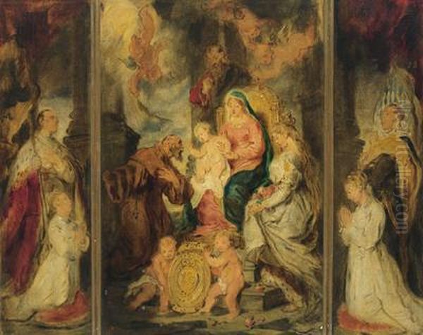 Attribuito A Adorazione Della Sacra Famiglia - view 1