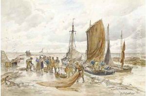 Unloading the catch, Largo, Fife by Alexander Ballingall