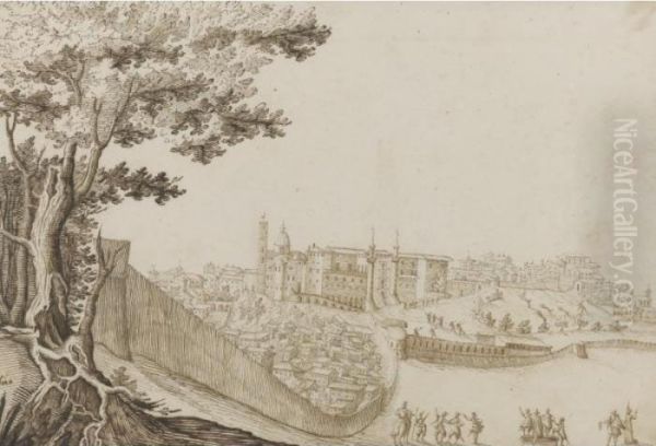 View Of Urbino From The Cole Delle Vigne With The Palazzo Ducale - view 1