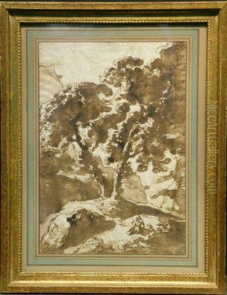 Figures Under Trees - view 1