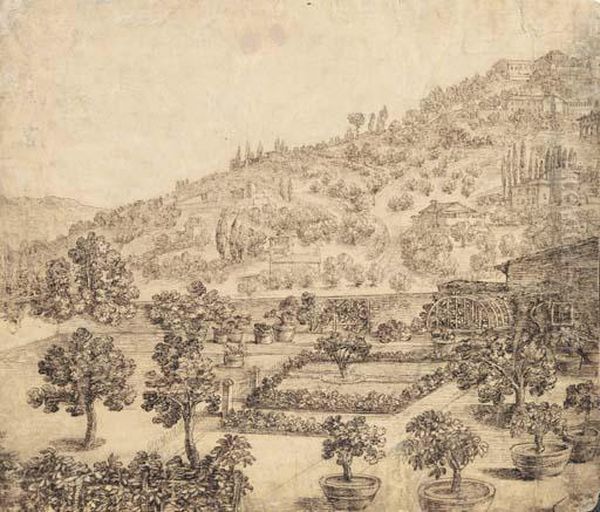 A View Of An Enclosed Garden On The Tuscan Hills - view 1