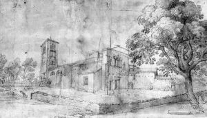 A Church With Scaffolding On Its Faade