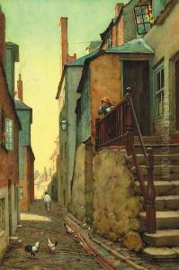A sunny day in Cornwall by Elias Mollineaux Bancroft