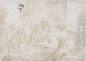 Market Scene by Domenico Maria Canuti