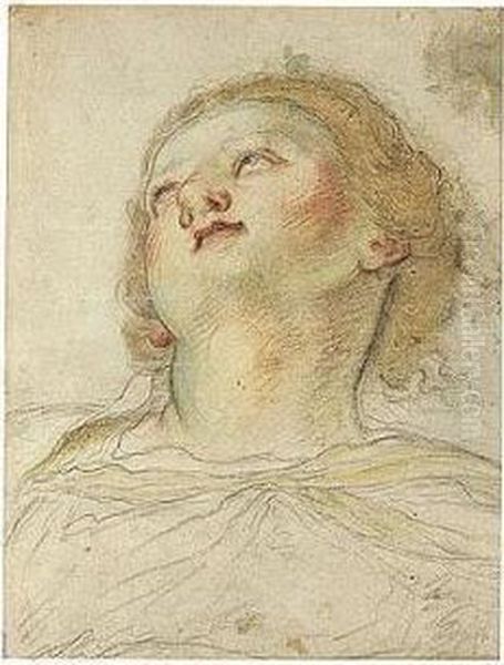 The Head Of The Madonna Looking Up - view 1