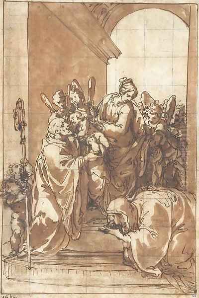 The Madonna and Child with angels - view 1
