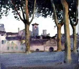 On the Walls, Lucca by Henry Herbert Bulman