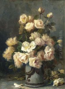 Roses In A Vase by Jean Capeinick