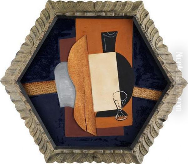 Stilleben Mit Gitarre, Krug Und Likorglas - view 1