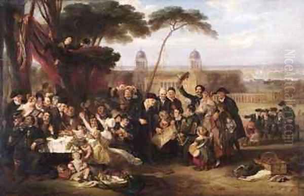 The Greenwich Pensioners Commemorating Trafalgar - view 1