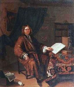 Portrait of a Scholar in his Study by Richard Brackenburgh