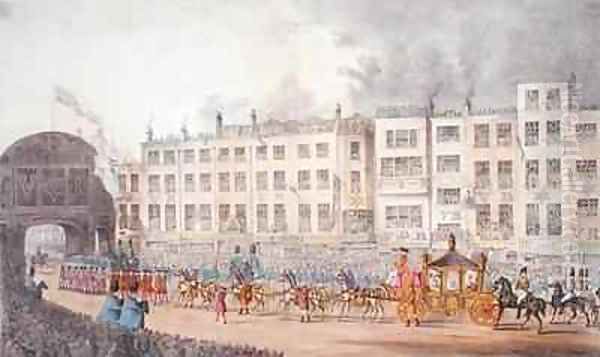 View of Temple Bar during Queen Victoria's Visit to the City of London in 1837 - view 1