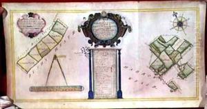 Archive 2420 Map of Mease Place Farm in the parish of Harrow, belonging to New College, Oxford