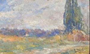 Impressione No. 2 Paesaggio Con Alberi by Ulisse Caputo