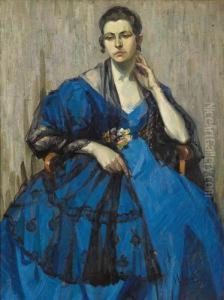 Modella In Blu by Ulisse Caputo