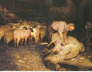 The shearer by Wright Barker