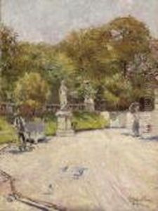 A Stroll In The Luxembourg Gardens by Ulisse Caputo