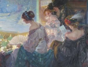 Dans La Loge Du Theatre by Ulisse Caputo