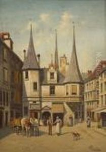 Place Du Marche Des Hallesa by Victor Carabain