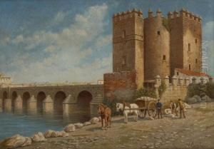 Le Vieux Pont Amandosa by Victor Carabain