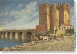 'le Vieux Pont A Mandosa Espagne' (1925)