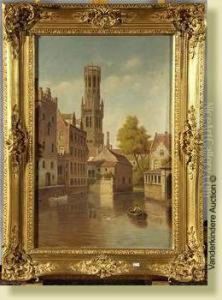 Vision Sur Le Quai Du Rosaire A Bruges by Victor Carabain