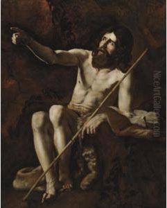 Saint John The Baptist In The Wilderness by Giovanni Battista Caracciolo