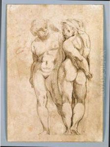 Due Studi Di Putti Da Michelangelo by Giovanni Battista Caracciolo
